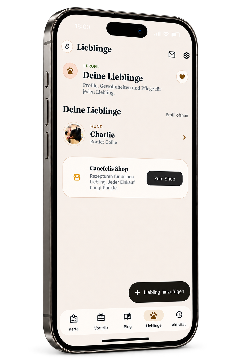 Canefelis Club Lieblinge auf einem Smartphone